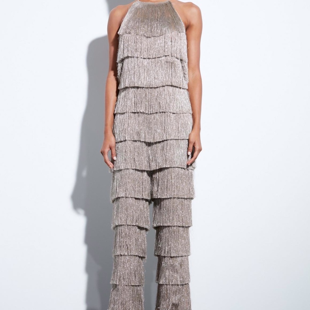 Peace + Love Metalic Fringe Jumpsuit
